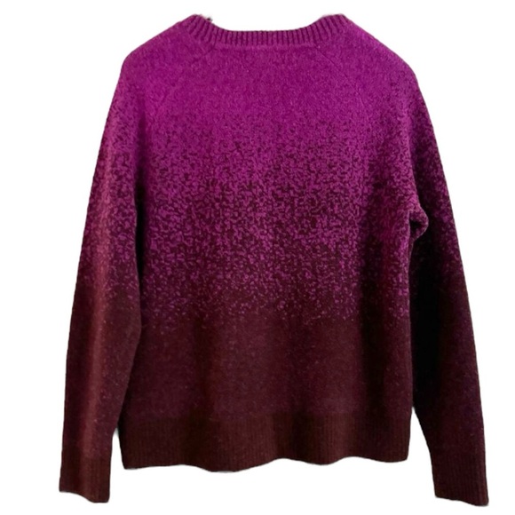 ATHLETA Hawthorn Textured Ombre Wool Blend Sweater in Pink/Purple Size Medium - Picture 5 of 8